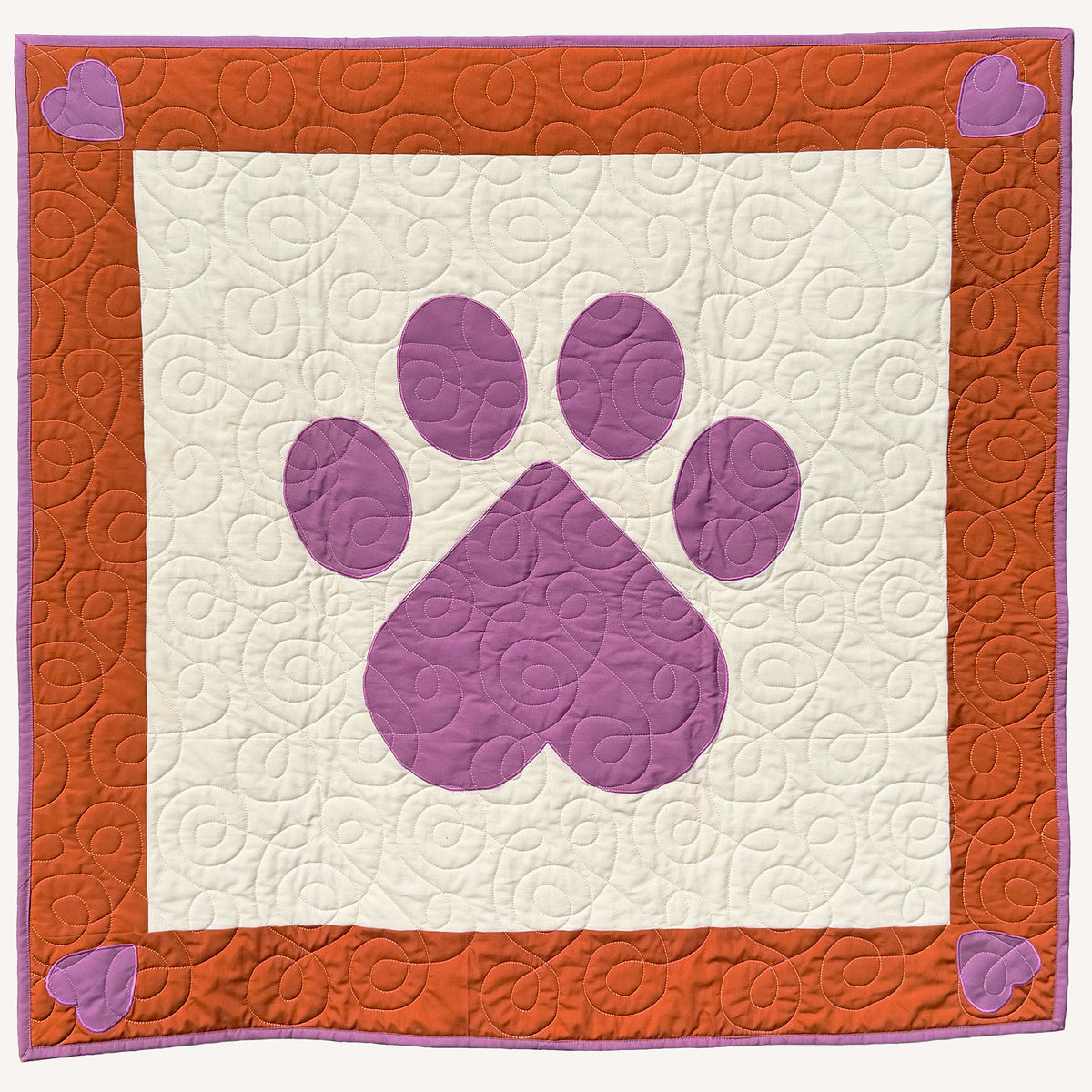 Positively Yours paw-print quilt design by Quilts Unlocked